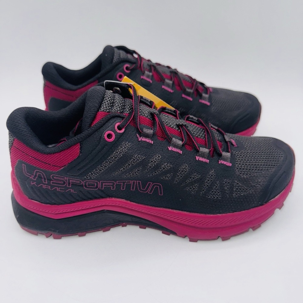 La Sportiva Karacal Trail Running Sneakers Women's Size 7 Black Pink Ortholite - Picture 5 of 16